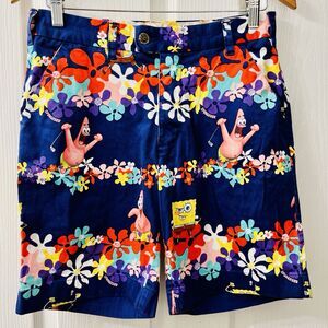 Loudmouth SpongeBob & Friends Aloha Men’s 30 Golf Shorts Flat Front Patrick